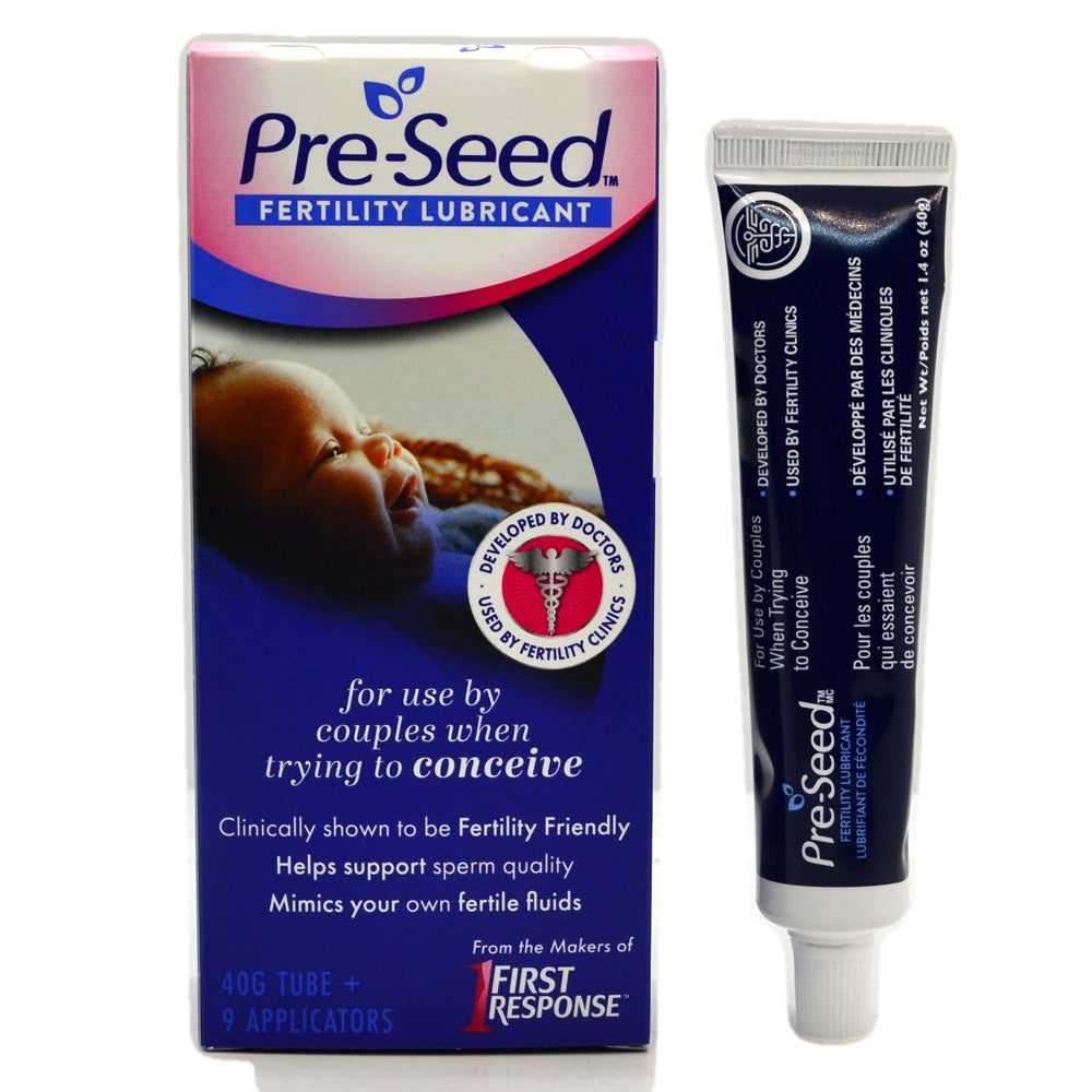 Pre-Seed Fertility Lubricant Multi 9 Application 40g Pack + Ov/Preg Tests